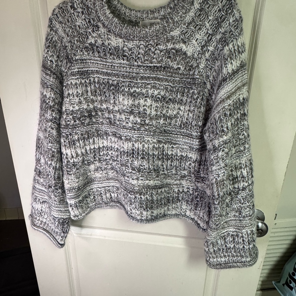 Universal Thread Marled Gray Crew Neck Sweater - image 1